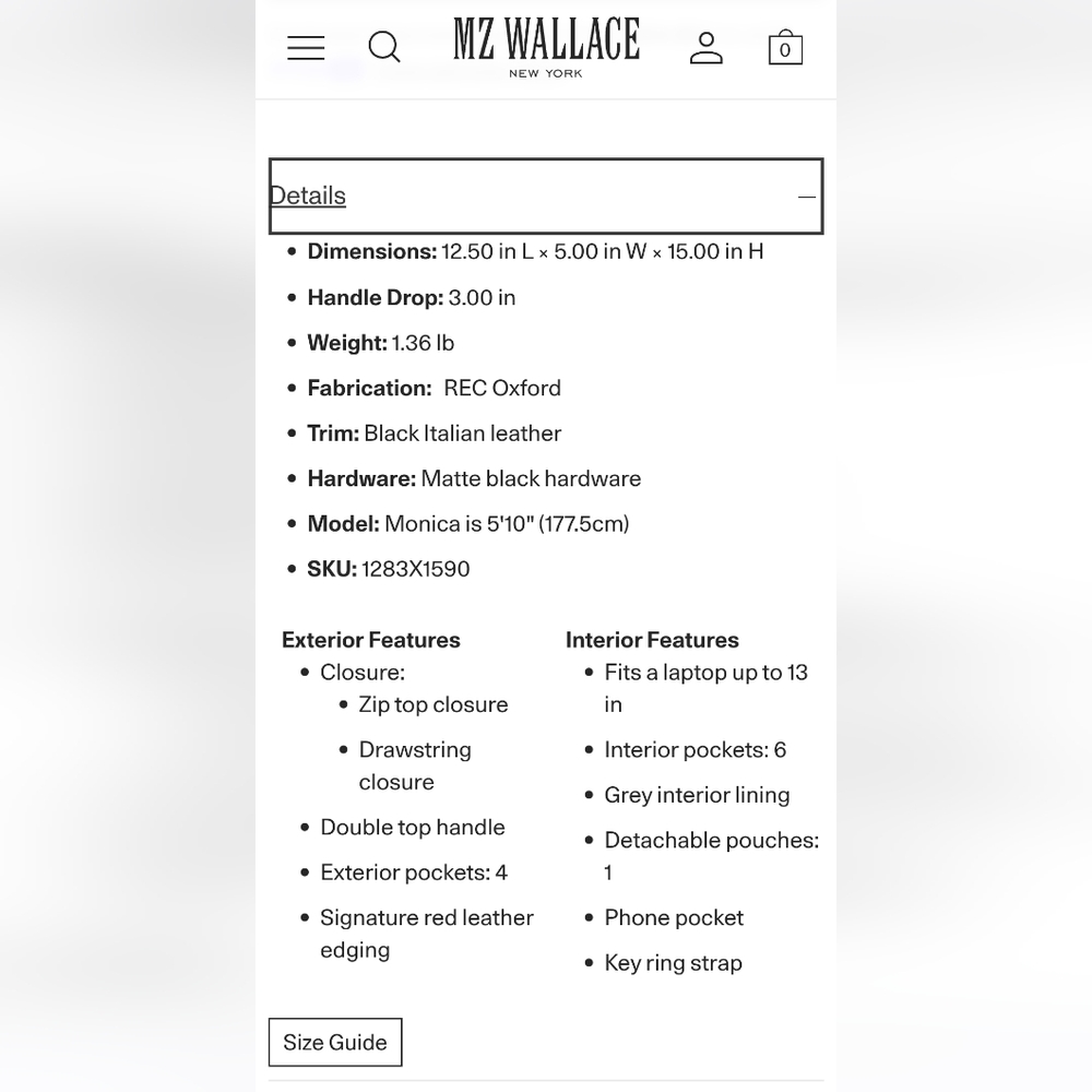 MZ Wallace Convertible Metro Backpack  Ombre Star - Picture 6 of 6